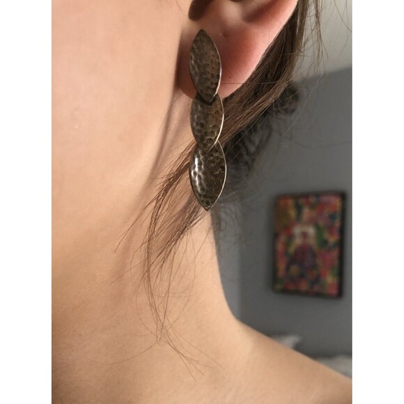 Mexican 925 Sterling Silver Teardrops Earrings - Picture 3 of 3